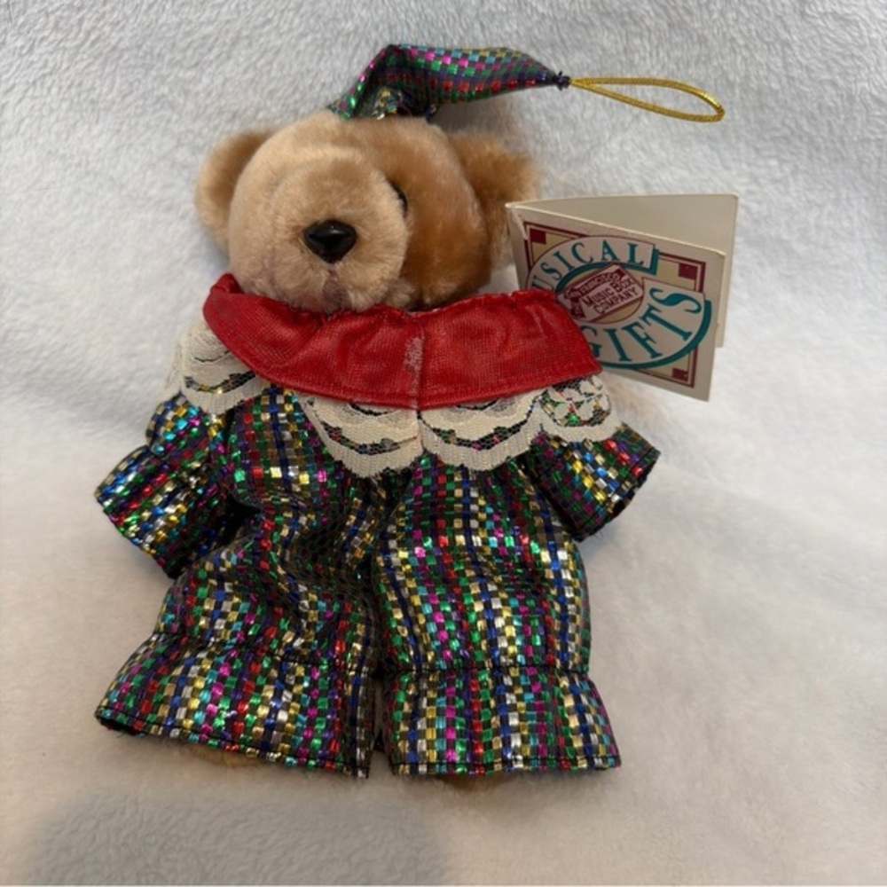 Clown bear ornament 1988 San Francisco music box company Vintage New with tags